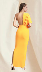 Bandage Maxi Dress In Orange