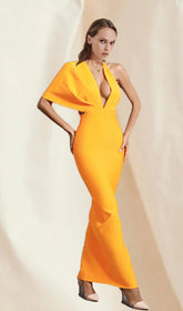 Bandage Maxi Dress In Orange
