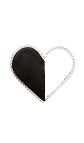 Black LOVE Diamond LeaTher Clutch