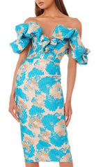 Jacquard Midi Bodycon Dress