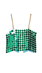 MIRRORed DISC Crop Top In Green