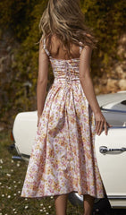 Pink Print Midi Sundress