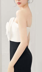 3D Flower Stitching Jumpsuit In Black