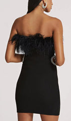 FeaTher Cutout Bandage Dress