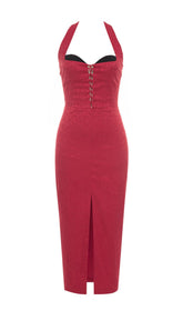 HIP Wrap Maxi Dress In Red