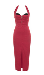 HIP Wrap Maxi Dress In Red