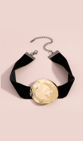 Gold Exaggerated Geometric Choker