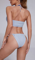 Lurex Bikini Suit In Blue
