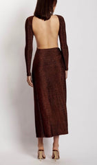 SUZANNE Cutout Slit Midi Dress