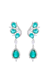 Diamond Butterfly Topaz Earrings