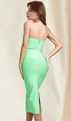 Green Midi Bandage Dress