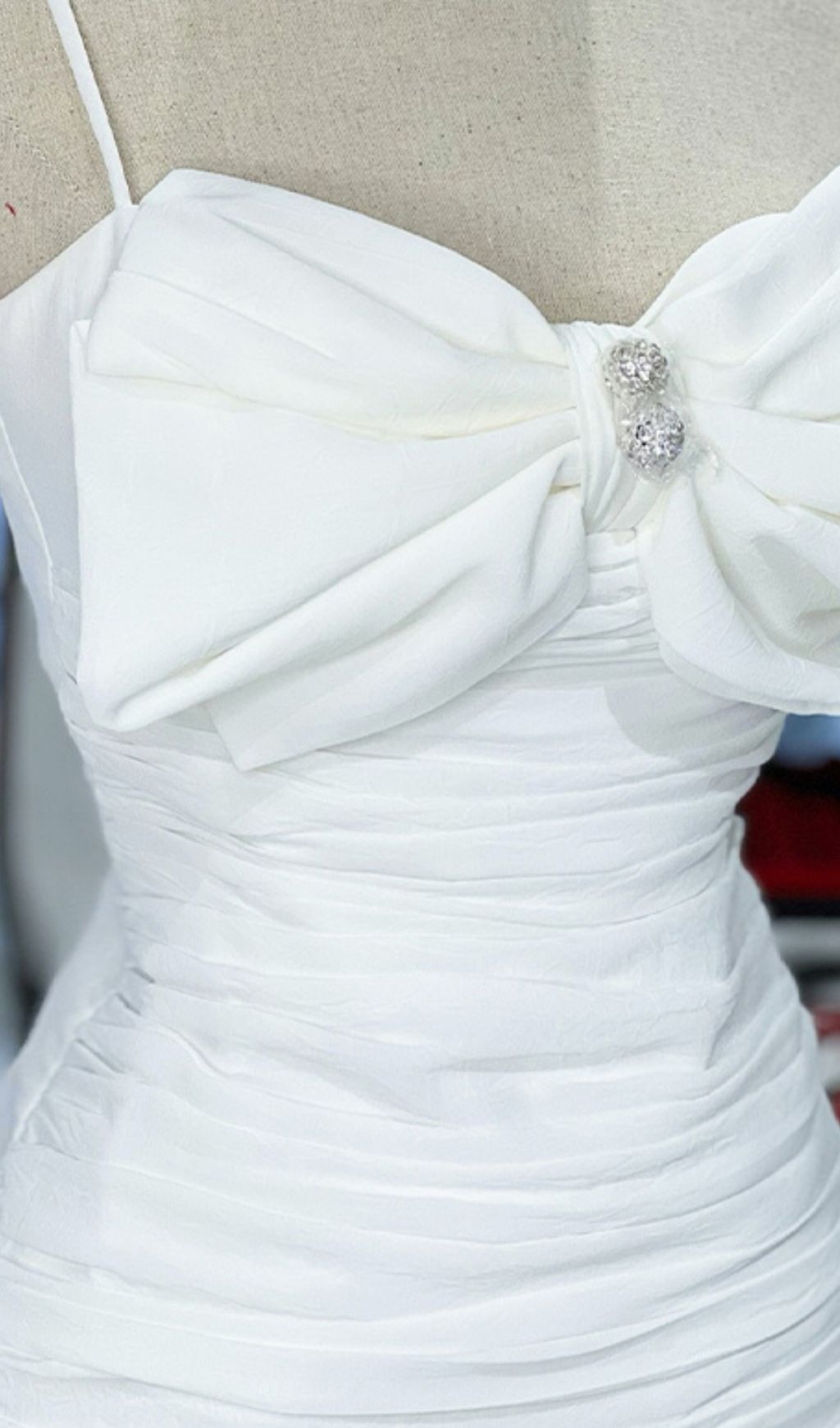 Strappy Bandeau Midi Dress In White