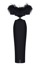 Bandage Backless Maxi Dress In Black