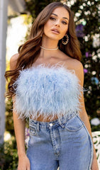 Strapless FeaTher Top