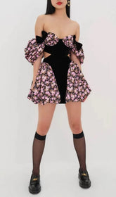 Floral Off Shoulder Mini Dress