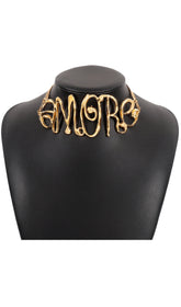 Gold Exaggerated LetteR Choker
