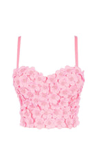 Pink Flower Crystal Top