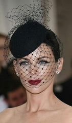Topper Mesh Net Veil Felt Hat