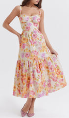 Ivory Floral Midi Sundress