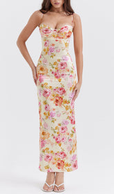 Ivory Floral Maxi Dress