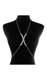 Diamond Chest Chain In Silver