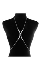 Diamond Chest Chain In Silver