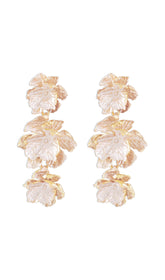 Gold 3D Flower Earrings
