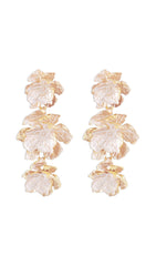 Gold 3D Flower Earrings