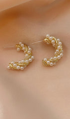 Light LUXURY C-Shaped Pearl Earrings