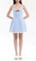 Blue CuTe Lace Slip Mini Dress