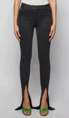 DARK GREY Slit TIGHT TROUSER