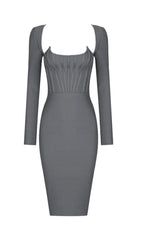 Venetia Corset Midi Bandage Dress