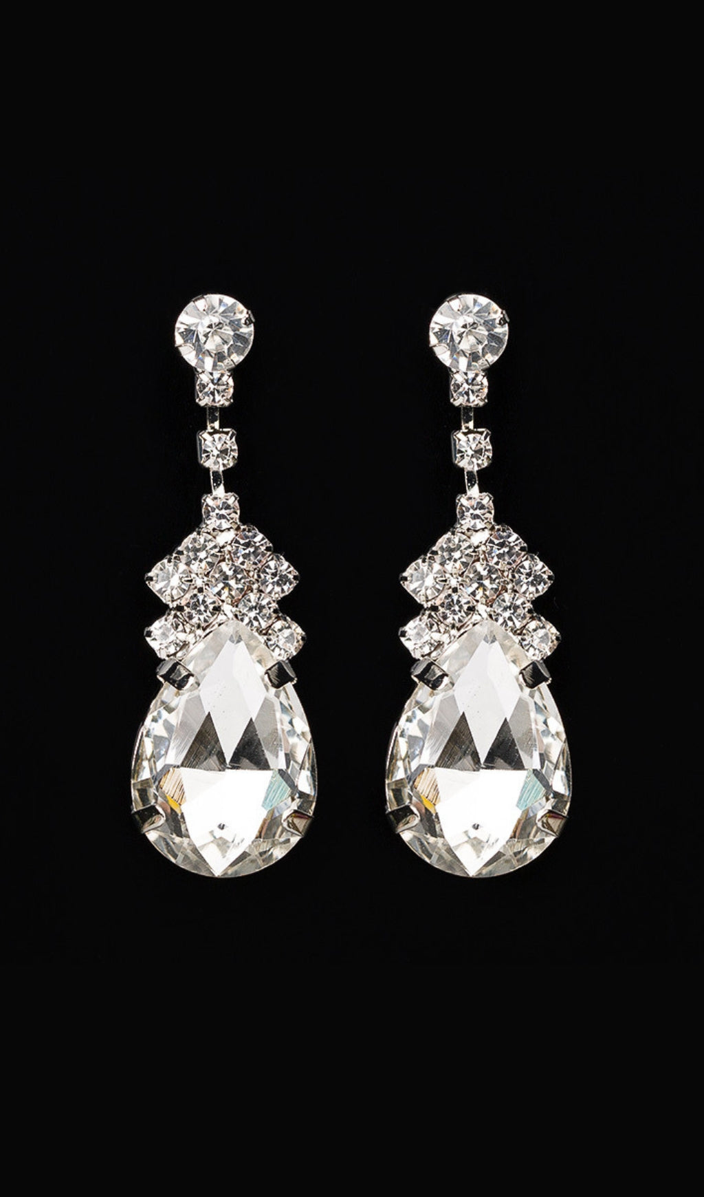 Crystal Drop Rhinestone Earrings