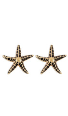 Starfish Earrings In Black