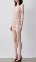 Hollow Out Halter Mini Dress