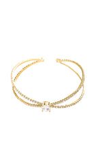 Gold Diamante PENDANT Cuff Bracelet
