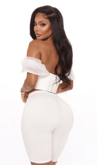 Black LeaTher Strapless Corset Top