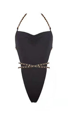 Black Chain Swimsuit