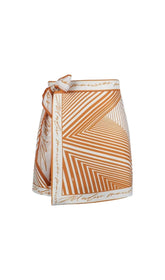 Irregular Print BelteD Skirts