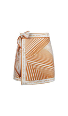 Irregular Print BelteD Skirts