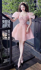 Three-DIMENSIONAL Flower Embroidery Mini Dress