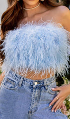 Strapless FeaTher Top