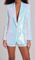 Plunge Sequin Blazer Set