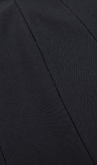 Black Strapless Midi WOOL Bandage Dress