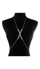 Diamond Chest Chain In Gold