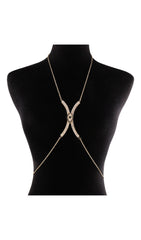 Diamond Chest Chain In Gold