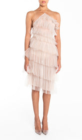POMPOUS GAUZE Sequin Mini Dress In White
