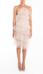POMPOUS GAUZE Sequin Mini Dress In White