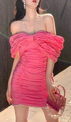 Pearl BowKnot Mini Dress