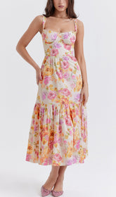 Ivory Floral Midi Sundress
